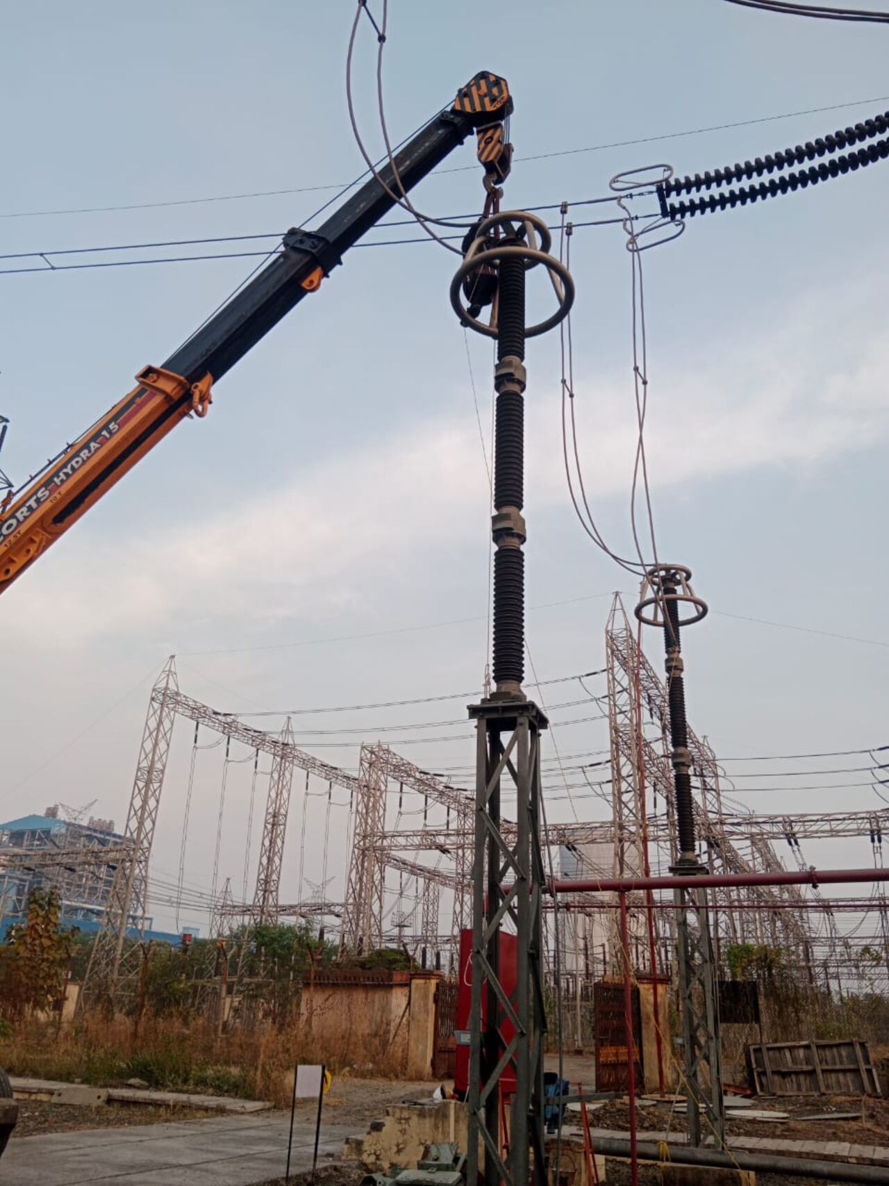 Substation erection work by Anandita Solutions at Shree Cement, Etah