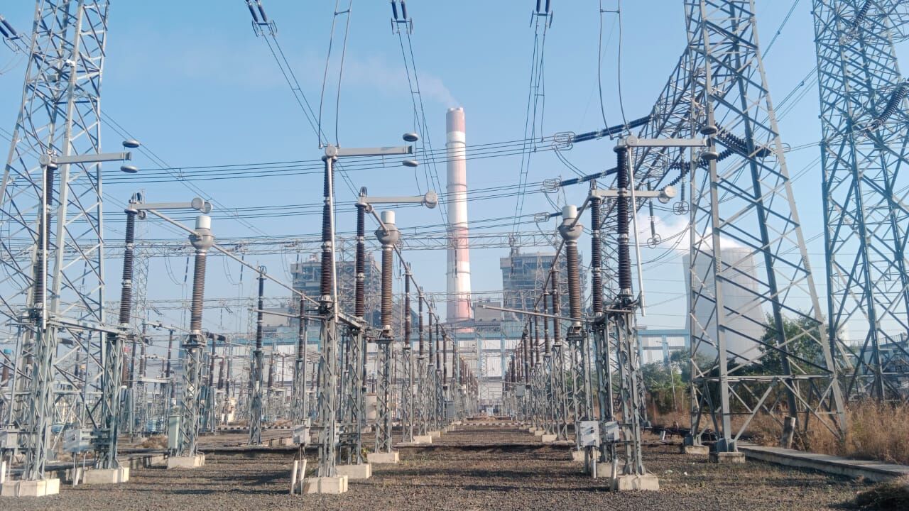 EHV substation erection in progress by Anandita Solutions